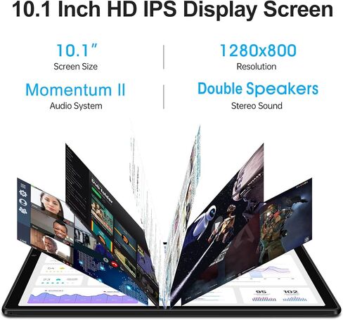 Tablet 10 inch Android Tablets 4GB+64GB+1TB Expand, 8000mAh Octa-Core Eletronic Tablet with Drop-Proof Case, 1280 x 800 HD IPS Display, GPS, 5G WiFi, Dual Camera, Split-Screen, Widevine L1 -Blue in Kuwait