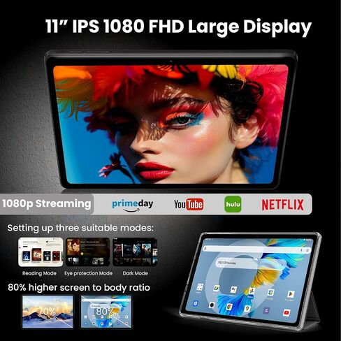 Android 15 Tablet 11 Inch, 20GB RAM 128GB ROM 1TB Expandable, 5G/2.4G WiFi6 in Kuwait