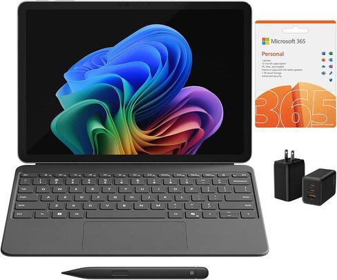 Microsoft Surface Pro 2 in 1 Laptop Tablet, 12" Touchscreen, 45 Tops AI Copilot NPU, 16GB RAM, 256GB Storage, Keyboard, Slim Pen, MS 365, USB-C Fast Charger, Windows 11 (Renewed) in Kuwait