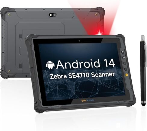 10.1" Rugged Tablet M10T Android 14, 1000 Nits Sunlight Readable, 8GB+128GB, 10000mAh Removable Battery, 4G LTE, IP65 MIL-STD-810H Industrial Tablet for Fieldwork & Construction in Kuwait