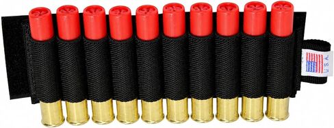 Trinity 10-Round Shell Carrier Compatible with Mossberg 590 Shockwave .410 Bore – Hook and Loop Mounted Storage Pouch – Made in USA in Kuwait