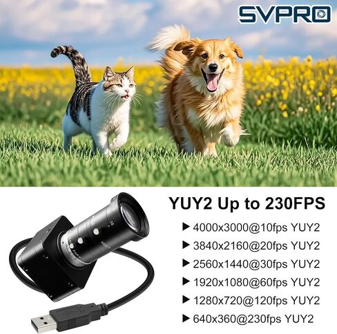 SVPRO 12MP USB 3.0 Camera 1080P 230fps 4K 60fps UVC Webcam with Zoom in Kuwait