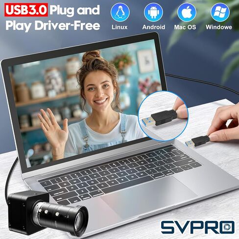 SVPRO 12MP USB 3.0 Camera 1080P 230fps 4K 60fps UVC Webcam with Zoom in Kuwait