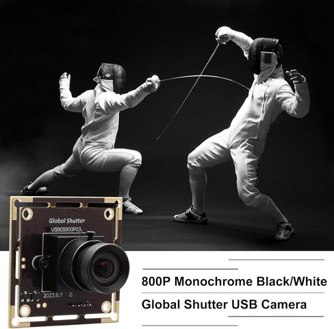 120fps High Speed Global Shutter USB Camera,800P@120fps 480P@210fps No Distortion Monochrome Lens,UVC Plug and Play for PC Laptop Android Lightburn Robotics 3D Printing Motion Capture in Kuwait