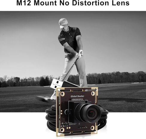 120fps High Speed Global Shutter USB Camera,800P@120fps 480P@210fps No Distortion Monochrome Lens,UVC Plug and Play for PC Laptop Android Lightburn Robotics 3D Printing Motion Capture in Kuwait