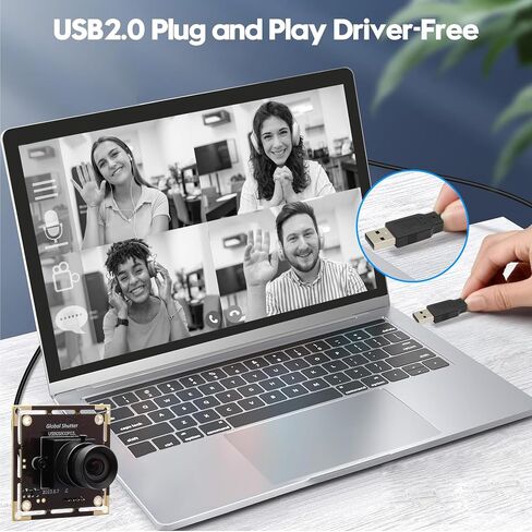 120fps High Speed Global Shutter USB Camera,800P@120fps 480P@210fps No Distortion Monochrome Lens,UVC Plug and Play for PC Laptop Android Lightburn Robotics 3D Printing Motion Capture in Kuwait