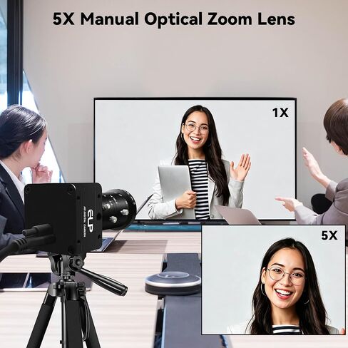 20MP 5K Ultra HD USB3.0 Camera,5120x3840 27.5fps High Frame Rate Webcam,10-55mm 5X Manual Varifocal Zoom Lens,Plug & Play Compatible with Jetson Nano Windows Linux Mac for Industrial Vision in Kuwait