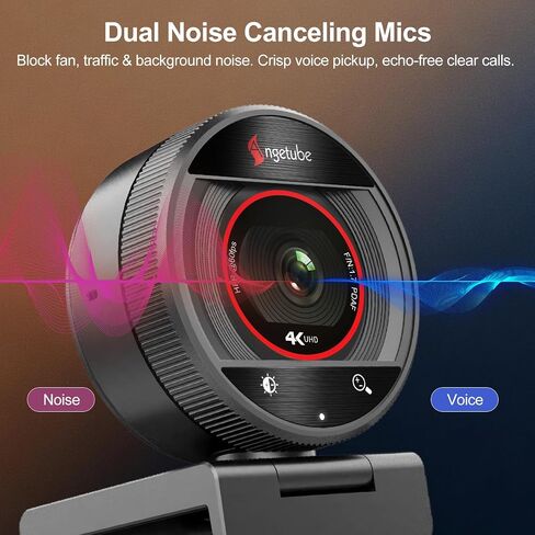Angetube 4K Webcam for PC&Mac, 1080P@60fps Autofocus Webcam with Microphone in Kuwait