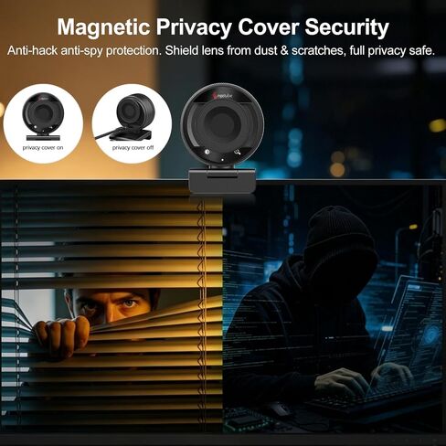 Angetube 4K Webcam for PC&Mac, 1080P@60fps Autofocus Webcam with Microphone in Kuwait