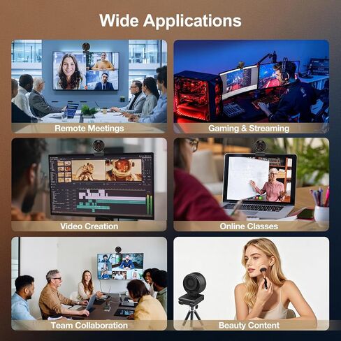 Angetube 4K Webcam for PC&Mac, 1080P@60fps Autofocus Webcam with Microphone in Kuwait
