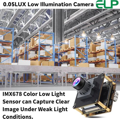ELP 4K 60fps USB3.0 HDMI Camera Module H.264 Wide Angle High Speed UVC Lightburn Cameras for Computer Low Illumination Simultaneous Output Webcam M12 90° Web_Camera for Windows Linux Mac TV Projector in Kuwait