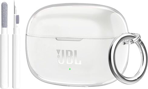Aircawin for JBL Vibe 200TWS/JBL Vibe Beam/JBL Vibe Beam 2 Case Glitter,Cute Sparkle Bling for JBL Vibe Beam 2 Case Cover 2024,Soft TPU Cover for JBL Earbuds with Carabiner&Cleaning Pen-Glitter in Kuwait