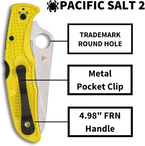 Spyderco Pacific Salt 2 Folding Knife, PlainEdge in Kuwait