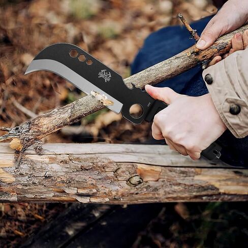 Billhook Sickle Machete, 12.2" Sharp Machette for Yard Work, Machete for Cutting Trees Heavy Duty, Gardening Machetes with No-Slip Rubber Handle, Sickle Knife Billhook for Grass in Kuwait