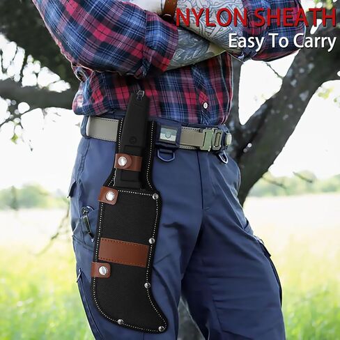 Billhook Sickle Machete, 12.2" Sharp Machette for Yard Work, Machete for Cutting Trees Heavy Duty, Gardening Machetes with No-Slip Rubber Handle, Sickle Knife Billhook for Grass in Kuwait