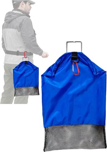 Lobster Catch Bag for Spearfishing and Scuba Diving, Large Nylon Mesh Fish Catch Bag with Stainless Steel Wire Handle, Fast-Drain Scalloping, Clamming and Freediving Gear, 24 x 17 in in Saudi Arabia
