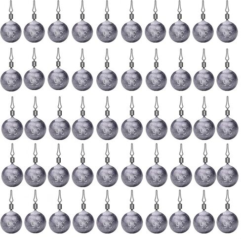 50Pcs Round Fishing Weights Sinkers Ball Fishing Weights Casting Drop Shot Sinkers Catfishing Sinkers Lead Weights Sinkers with Barrel Swivels for Saltwater Freshwater Fishing-(3.5-10g) in Kuwait