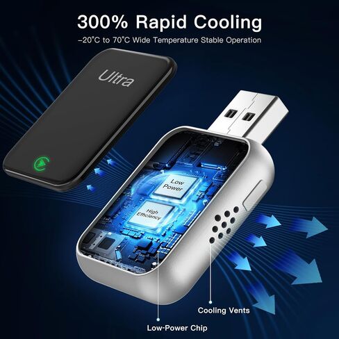 Ultra Mini Wireless CarPlay & Android Auto Adapter,Plug & Play,No Lag in Kuwait