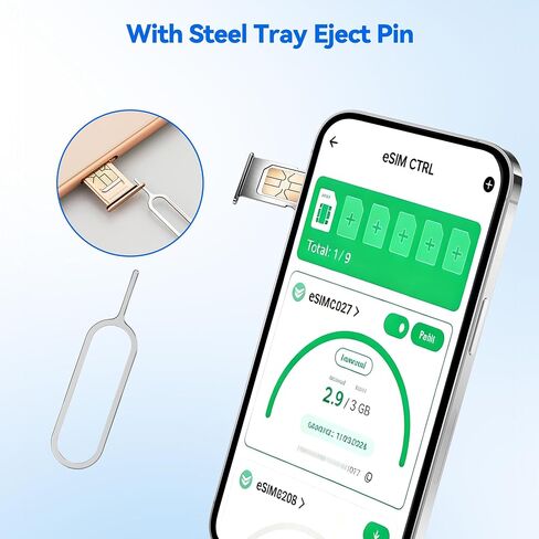 USB C SIM Card Reader – Includes SIM Card Adapter Kit & Eject Pin – Reads Nano/Micro/Standard SIM Cards – USB to SIM Adapter for Windows PC & Laptop – Edit & Backup Messages and Contacts in Kuwait