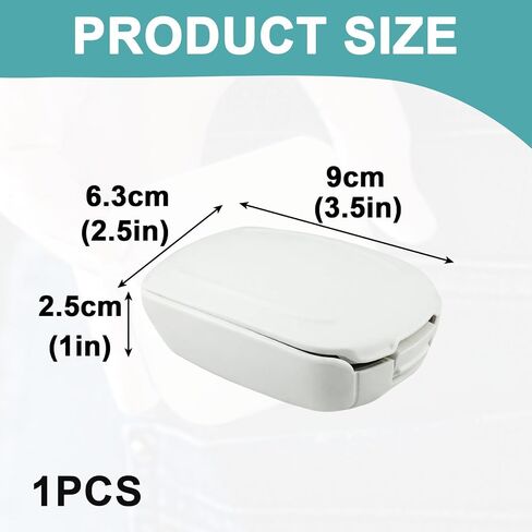 Hearing Aid Travel Case for 2 Hearing Aids, Hearing Aid Cases(White) in Kuwait