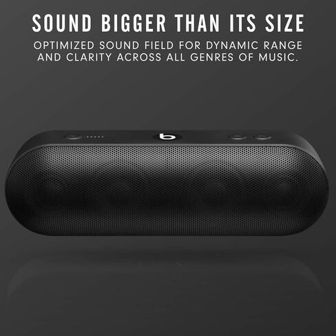 Beats Pill Plus Portable Wireless Speaker - Stereo Bluetooth, 12 Hours of Listening Time, Microphone for Phone Calls - Black in Kuwait