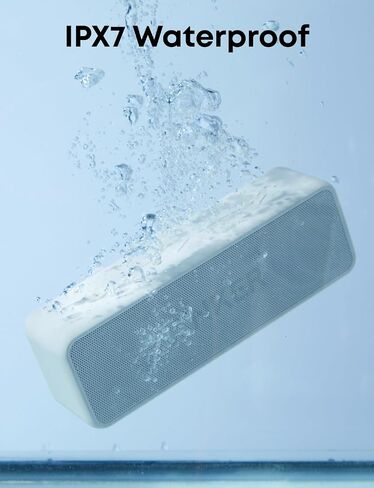 Anker Soundcore 2 Portable Bluetooth Speaker with Stereo Sound, Bluetooth 5, Bassup, IPX7 Waterproof, 24-Hour Playtime, Wireless, Speaker for Home, Outdoors, Travel- White (Renewed) in Kuwait
