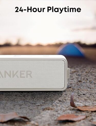 Anker Soundcore 2 Portable Bluetooth Speaker with Stereo Sound, Bluetooth 5, Bassup, IPX7 Waterproof, 24-Hour Playtime, Wireless, Speaker for Home, Outdoors, Travel- White (Renewed) in Kuwait