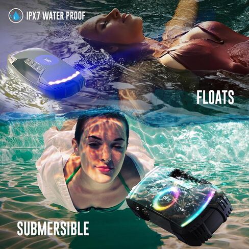 Powerful & Portable Waterproof All Terrain Bluetooth Speaker with Deep Bass, LED Party Lights, Fast USB-C Charging, FM Radio, AUX – QFX BT-ZX35 in Kuwait
