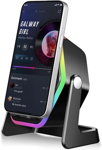 Hupoaf 5 in1 Wireless Induction Speaker with Mirror [Powerful Sound] in Kuwait