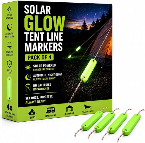 GLO-X Glow Zipper Pulls, 12 Pack, Camping Tent Accessories in Kuwait