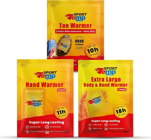 Hand, Toe, & XL Body and Hand Warmers - Variety Pack - Air Activated - Odorless Hot Hand - Sport Temp in Kuwait