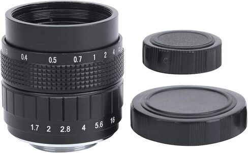 35mm F1 7 C Mount TV Movie Fixed Focus Mirrorless Camera Lens Fixed Focus Micro Single Suitable Closed Circuit Television Video Zoom Lens in Stores Parking Lots and Warehouses (Silver) in Kuwait