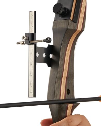 TOPARCHERY Recurve Bow Sight Metal Archery Sights Single Pin Hunting Target Black in Kuwait
