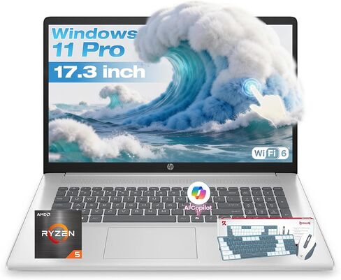 HP 17 Inch Touchscreen Laptop, 32GB RAM & 1TB SSD, AMD Ryzen 5 7430U 6-core in Kuwait
