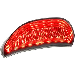 NTHREEAUTO Motorcycle Smoked LED Tail Light, 12V Brake Taillight Integrated with Turn Signals Compatible with Honda CBR600RR 2003-2006, CBR1000RR 2004-2007