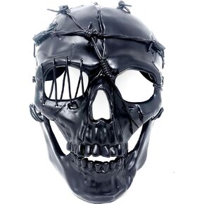 STORM BUY ] Steampunk Style Metallic Scary Horror Skeleton Mask for Halloween Costume Cosplay Party