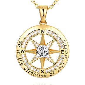 Graduation Gifts for Her 2024 Compass Necklace for women Graduation Necklaces for girlfriend High school college Graduation gift for Daughter Granddaughter Students Classmates Friends, Girls Jewelry