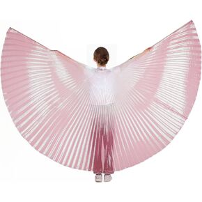 Worship Isis Angel Wing, 360 Degree Belly Dance Wing with Sticks for Adult, Dance Costume Props for Performance