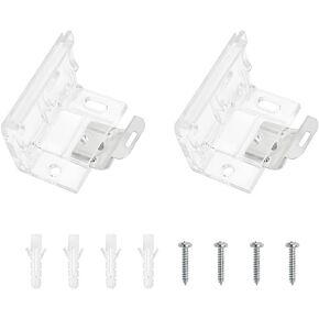 ZYAMY 2PCS Cordless Sunshade Bracket 25mm PVC Cordless Honeycomb and Pleated Sunshade Bracket Blinds Installation Bracket with Metal Clip Blind Fixing Code Curtain Accessories