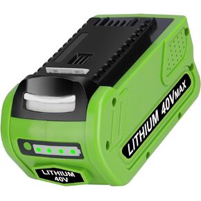 KUNLUN 6.0Ah 40-Volt Lithium Battery Replacement for Greenworks 40V Battery G-MAX 29472 29462 29252 20202 22262 Cordless Power Tool 40V Li-ion Battery(NOT for Gen 1)