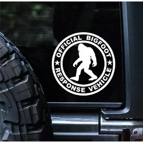 Sunset Graphics & Decals Big Foot Response Vehicle Decal Vinyl Car Sticker Funny Sasquatch | Cars Trucks Vans Walls Laptop | White | 5.5 inches | SGD000197