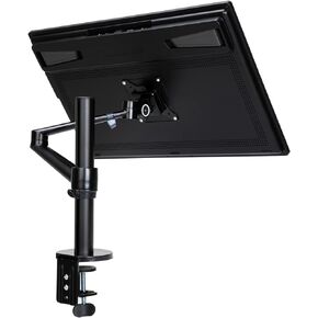 HUION Single Monitor Arm ST410, Heavy Duty Monitor Desk Mount with C-Clamp/Grommet Mounting Base, VESA Mount Bracket with Full Motion Swivel, Fully Adjustable Stand Supports Max 32 Inch 17.6lbs Screen