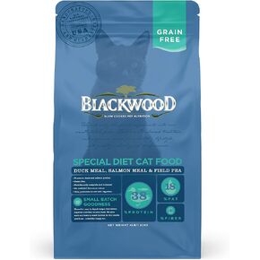 Blackwood Special Diet Cat Food, Grain Free, Duck Meal, Salmon Meal & Field Pea, 4Lb.