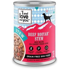 I AND LOVE AND YOU" Naked Essentials Wet Dog Food - Grain Free and Canned, Beef, 13-Ounce