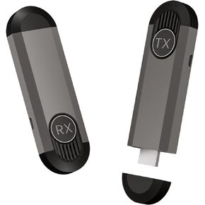 Wireless HDMI Transmitter and Receiver, Support 2.4G/5G Portable Wireless HDMI Extender Kit, Plug & Play, No APP Required, for Streaming Video/Audio from Laptop/PC to HDTV/Projector/Monitor