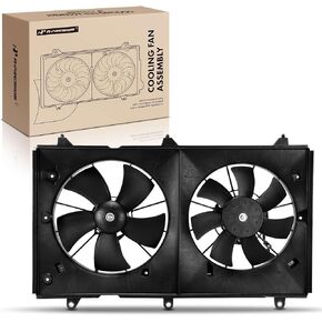 A-Premium Engine Radiator Cooling Fan Assembly Compatible with Honda Models - Accord 2003 2004 2005 2006 2007 2.4L - Replace# 19020RAAA01, 19030RAAA02