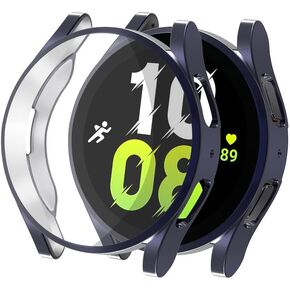 YuiYuKa Case for Samsung Galaxy Watch 5 Screen Protector 40mm,Soft TPU Plated all-around Screen Protector Protective Case,Galaxy Watch 5 Cover 40mm,gold