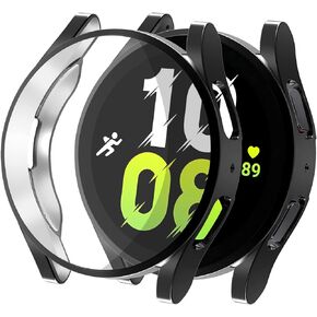 YuiYuKa Case for Samsung Galaxy Watch 5 Screen Protector 40mm,Soft TPU Plated all-around Screen Protector Protective Case,Galaxy Watch 5 Cover 40mm,gold