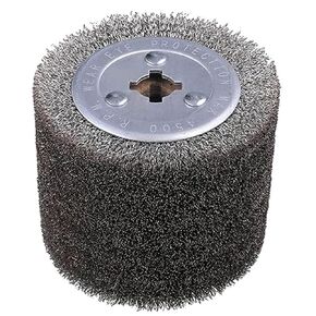 Surface Conditioning Tool 4.7" x 4" Stainless Steel Wire Brush Drum (0.29mm Wire) Abrasive Wire Wheel for Metal Surface Polishing Grinding Removing