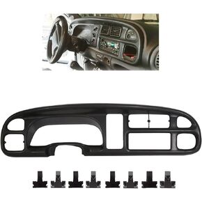 KUAFU Gray Dash Cover Bezel Overlay Dashboard Pad Cap Compatible with 1998-2002 Dodge Ram Pickup 1500 2500 3500 Dash Protector